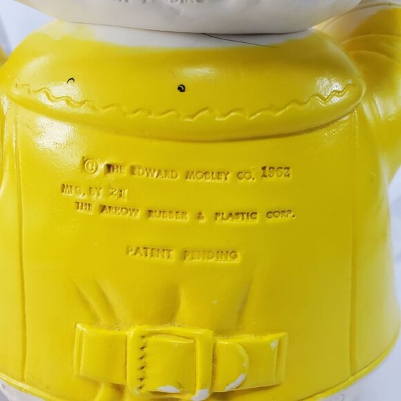 VTG 1962 Rubber Bear w/Fur Ears Edward Mobley The Arrow Rubber Co. No Squeaking - Picture 3 of 16